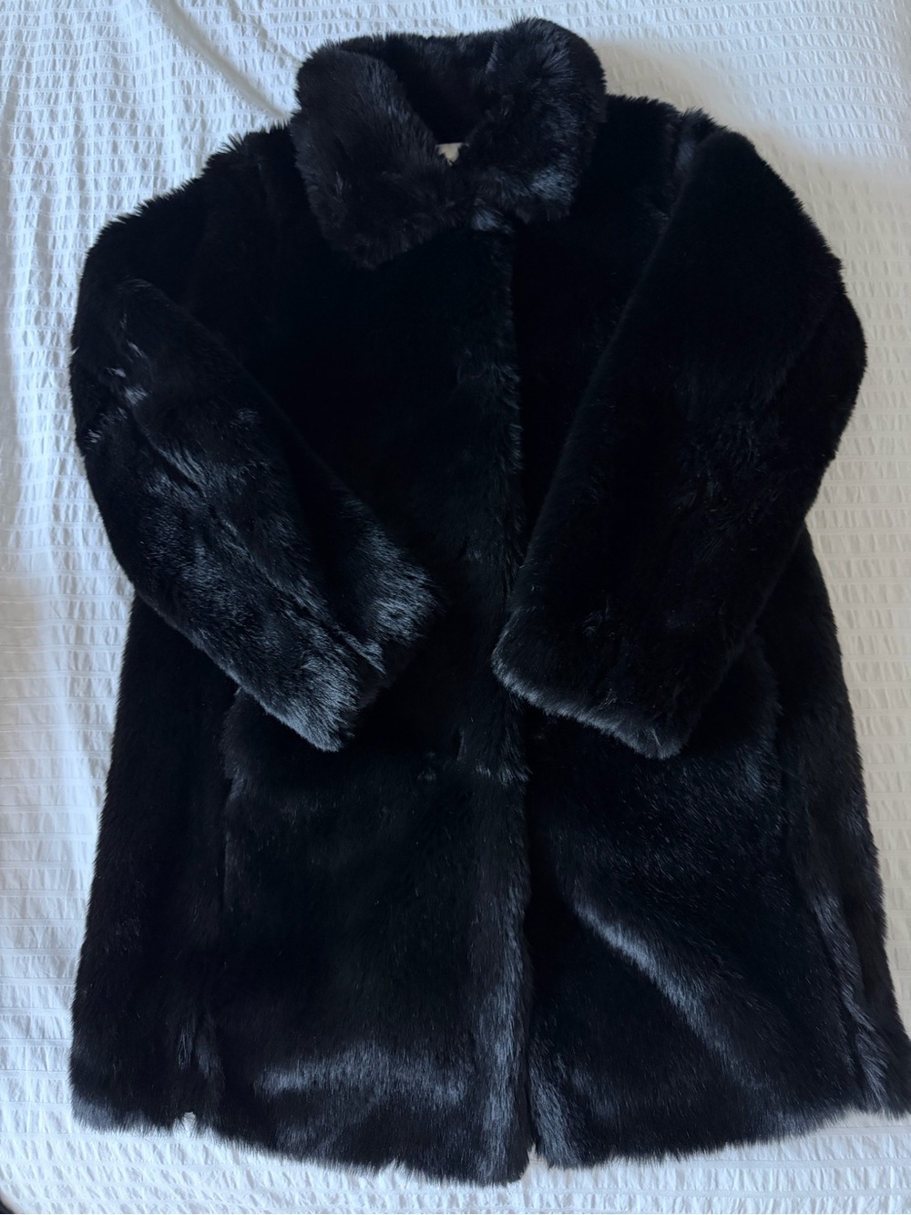 Black H&M Faux Fur Coat